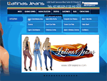 Tablet Screenshot of latinasjeans.com